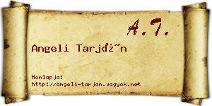 Angeli Tarján névjegykártya